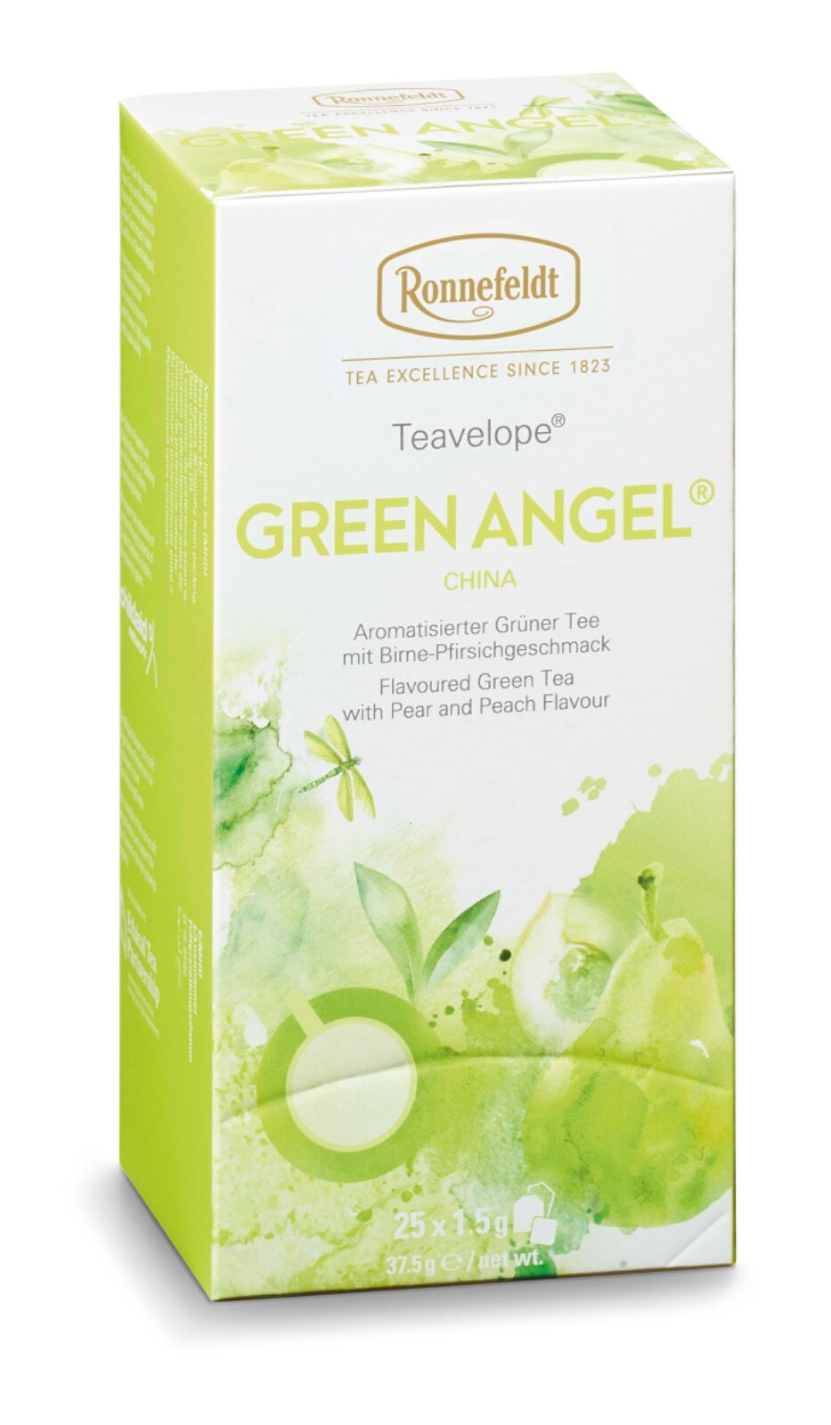 Ronnefeldt Teavelope® Green Angel. Green tea with pear/peach flavor.25 tea bags