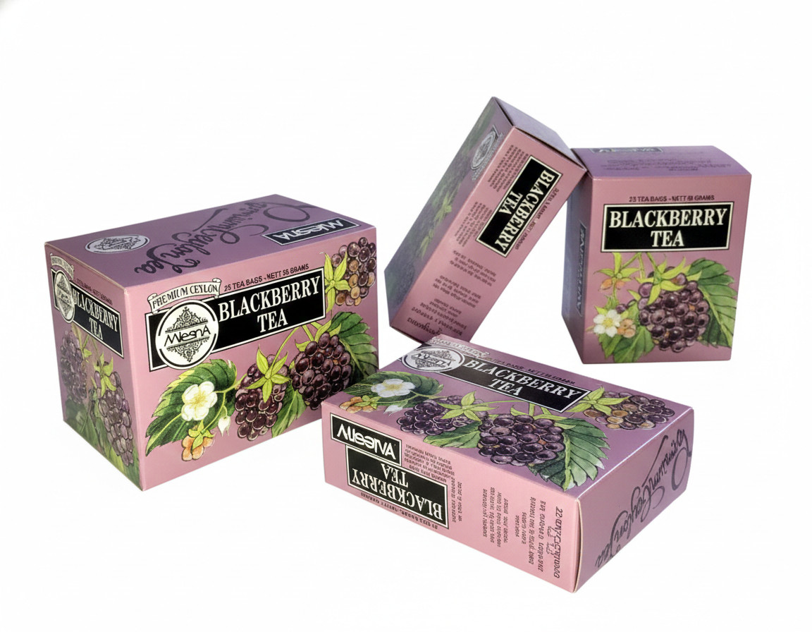 Mlesna Blackberry Flavored Pure Ceylon Tea (200g/7.05oz) 100 Tea bags