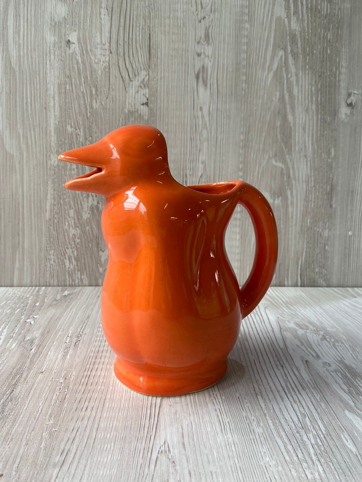 Jarra De Mesa Pingüino De Cerámica 500ml – Naranja