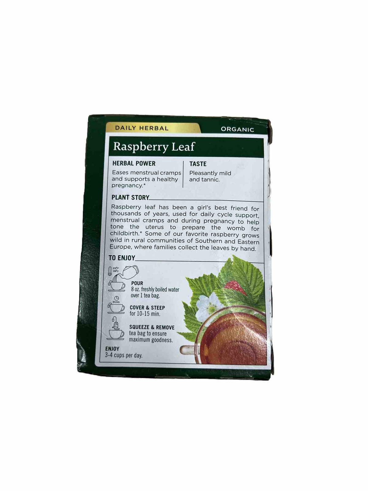 Traditional Medicinals Organic Raspberry Leaf Herbal Tea 6 Pack Of 16 (96 TOTAL)