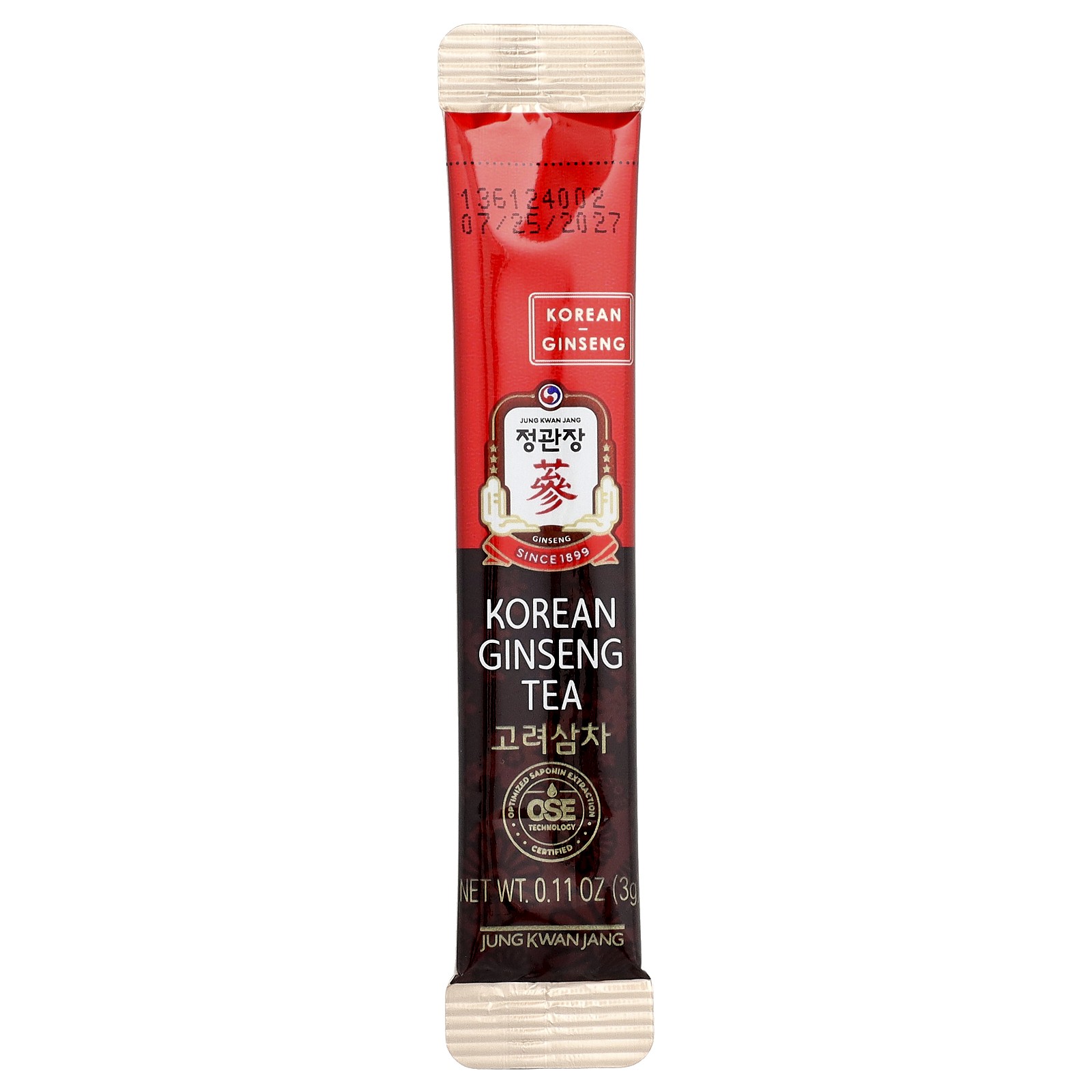 Korean Ginseng Tea, 60 Packets, 0.11 oz (3 g) Each