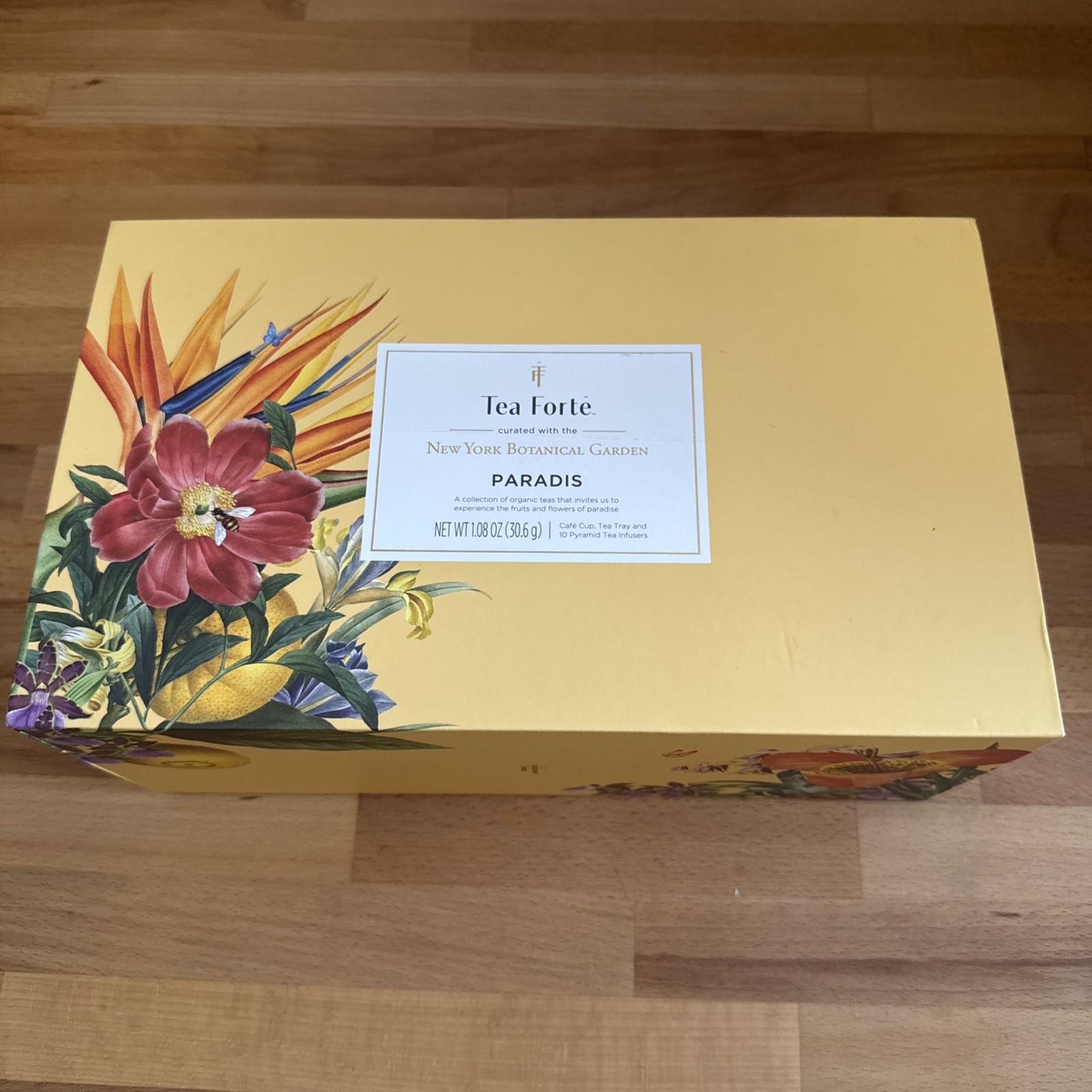 Tea Forte Paradis NY Botanical Gardens 3-Pc Tea Gift Set NIB