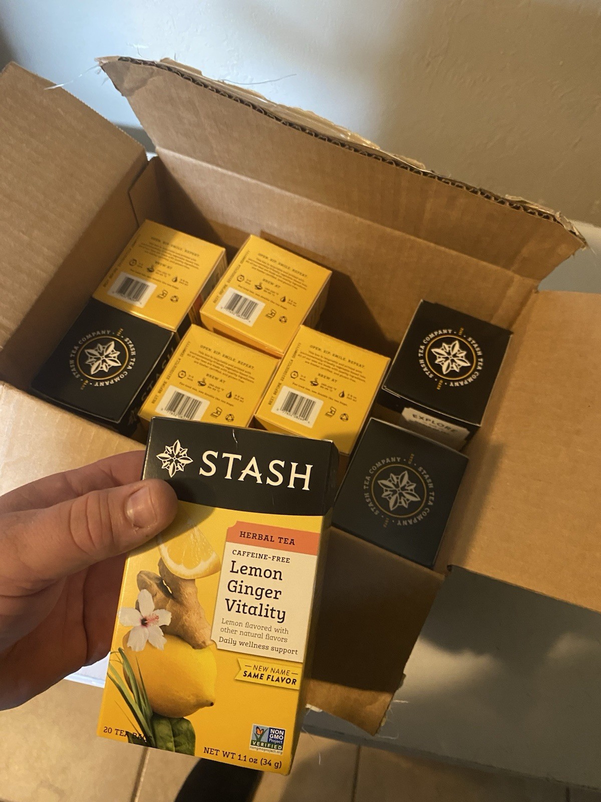 1 Pack – Stash Lemon Ginger Vitality Herbal Tea Bags- 20 Count