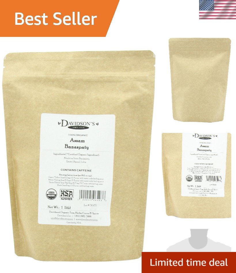 Bulk Organic Assam Banaspaty Estate Black Tea – Perfect for Wellness (1 lb)