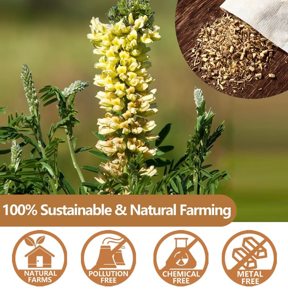 Premium 80 Licorice Root Tea Bags, Made with 100% High Sweetness Wild Licorice R