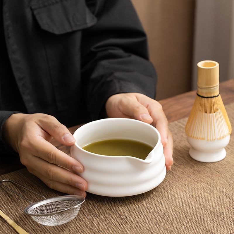 Matcha Set With Bowl, Matcha Sifter, Matcha Whisk Holder and Spoon- The Perfe…