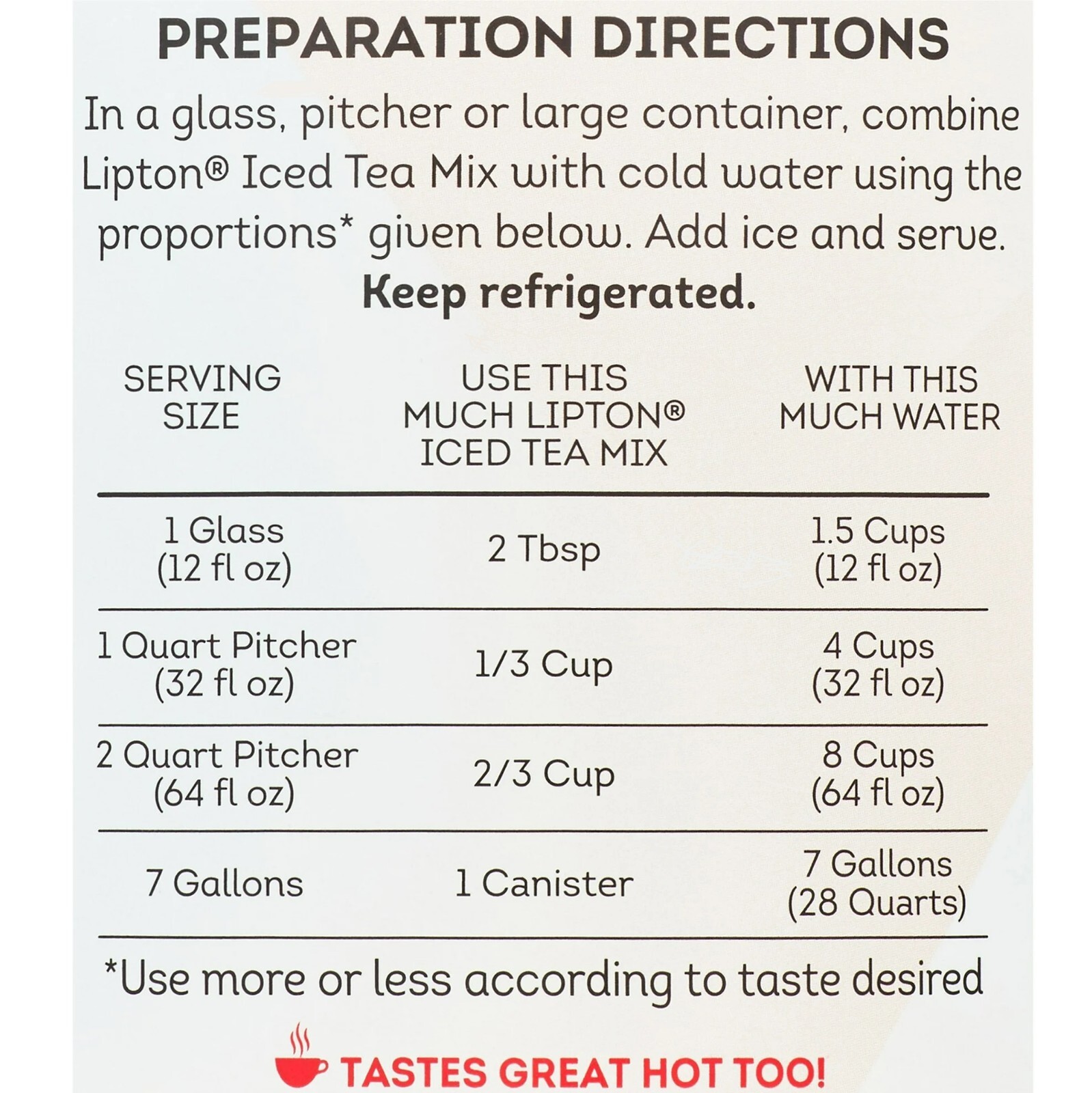 Lipton Southern Sweet Tea Powdered Mix, Makes 28 Quarts