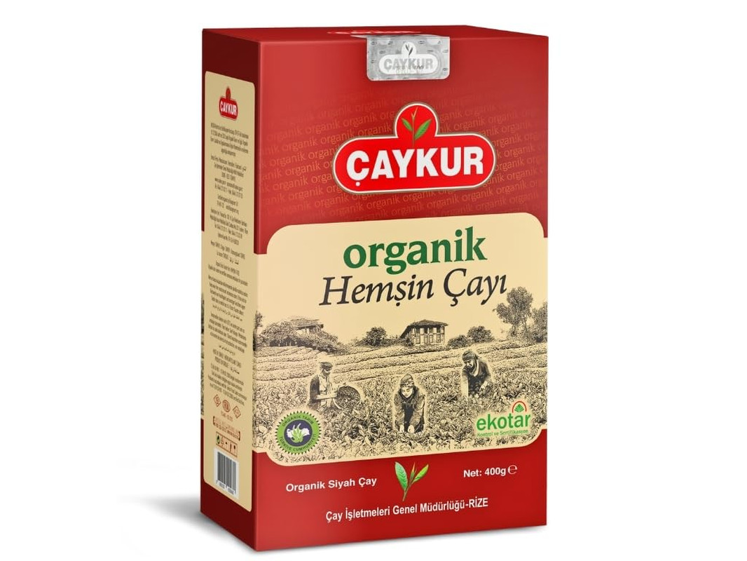 ÇAYKUR Organic Hemsin Black Tea, Premium Certified Turkish Loose Leaf Tea, Natur