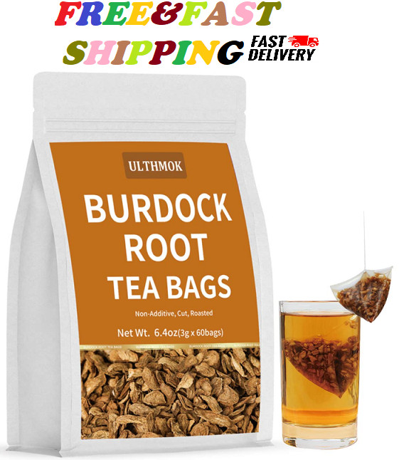 Premium Burdock Root Tea Bags,60 Bags/6.4Oz.100% 60 Count (Pack of 1)
