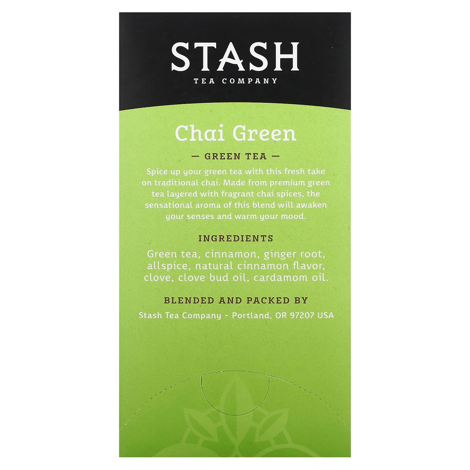 Green Tea, Chai Green , 20 Tea Bags, 1.3 oz (38 g)
