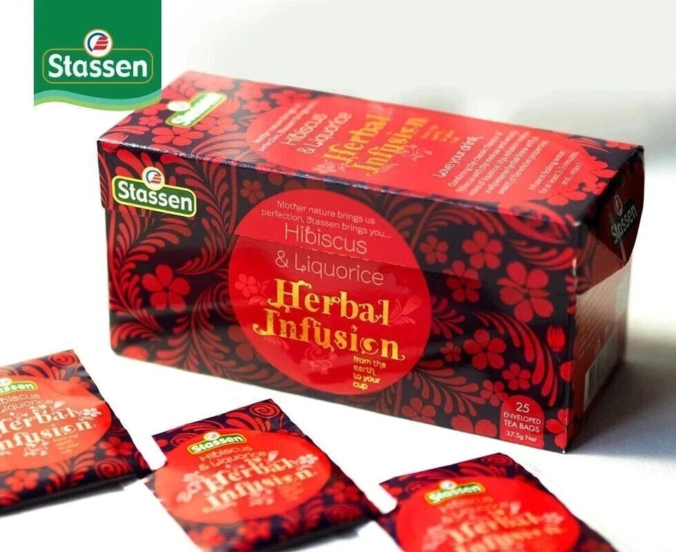 STASSEN HERBAL INFUSION 25 ENVELOPED TEA BAGS 37.5G FREE SHIPPING WORLD WIDE