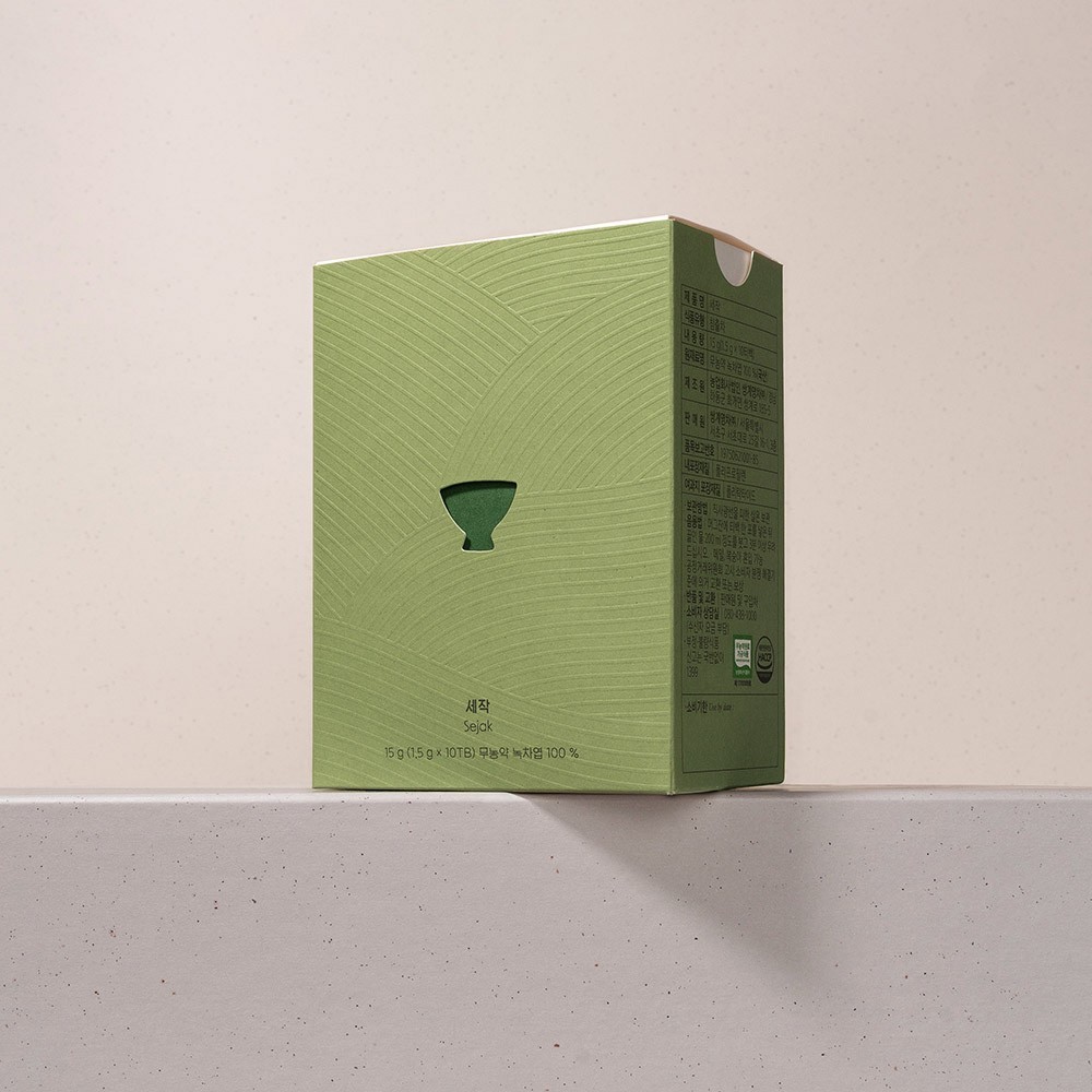 Korean Sejak Green Tea 10 Tea Bags Traditional Method Fresh Flavor 15g