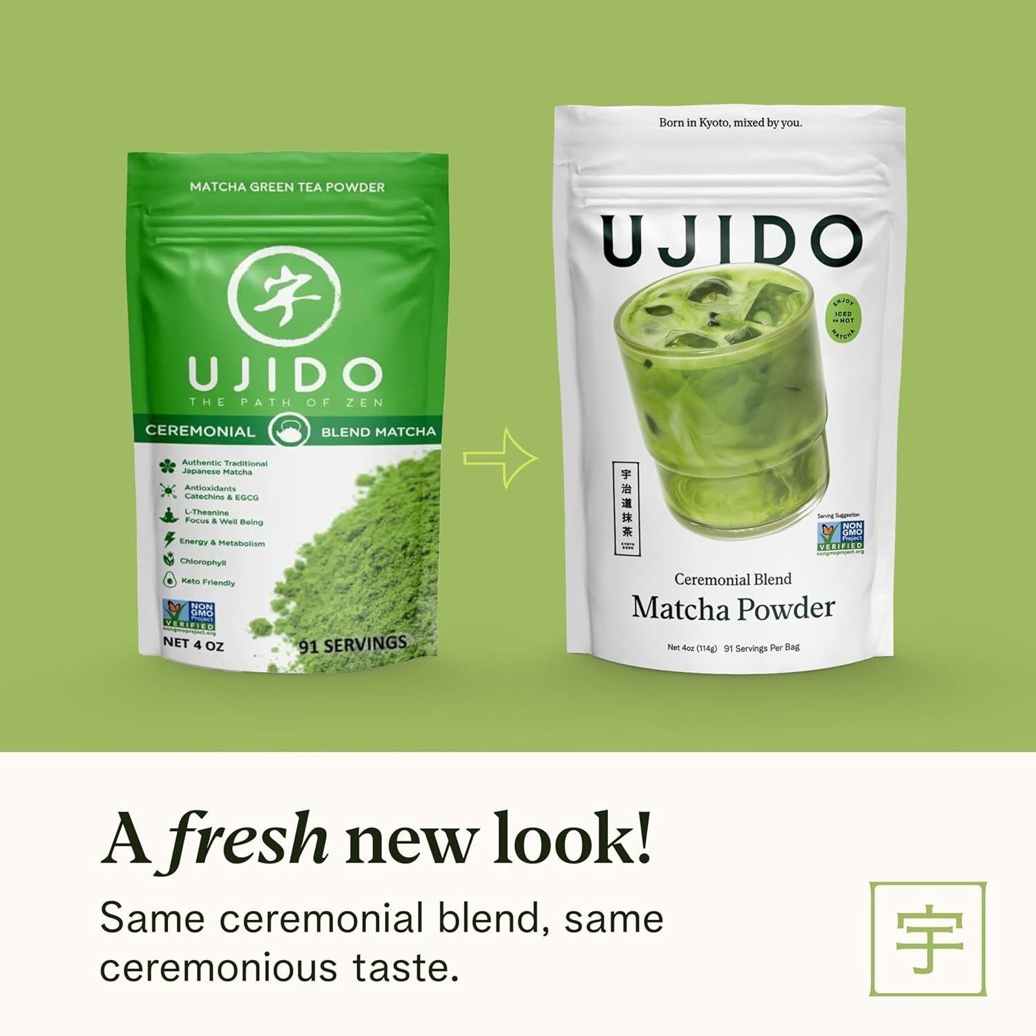 Ujido The Path of Zen Japanese Matcha Green Tea Powder Ceremonial Blend (4 OZ)