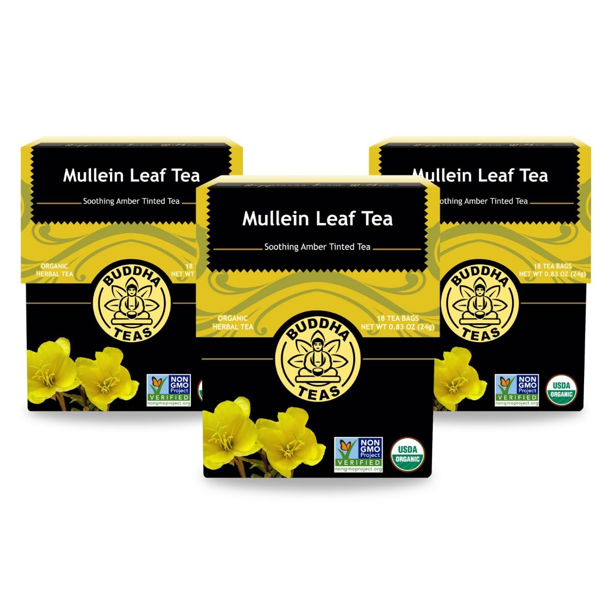Mullein Leaf Organic Herbal Tea Single Ingredient Warm Amber Hue Mild Earthy