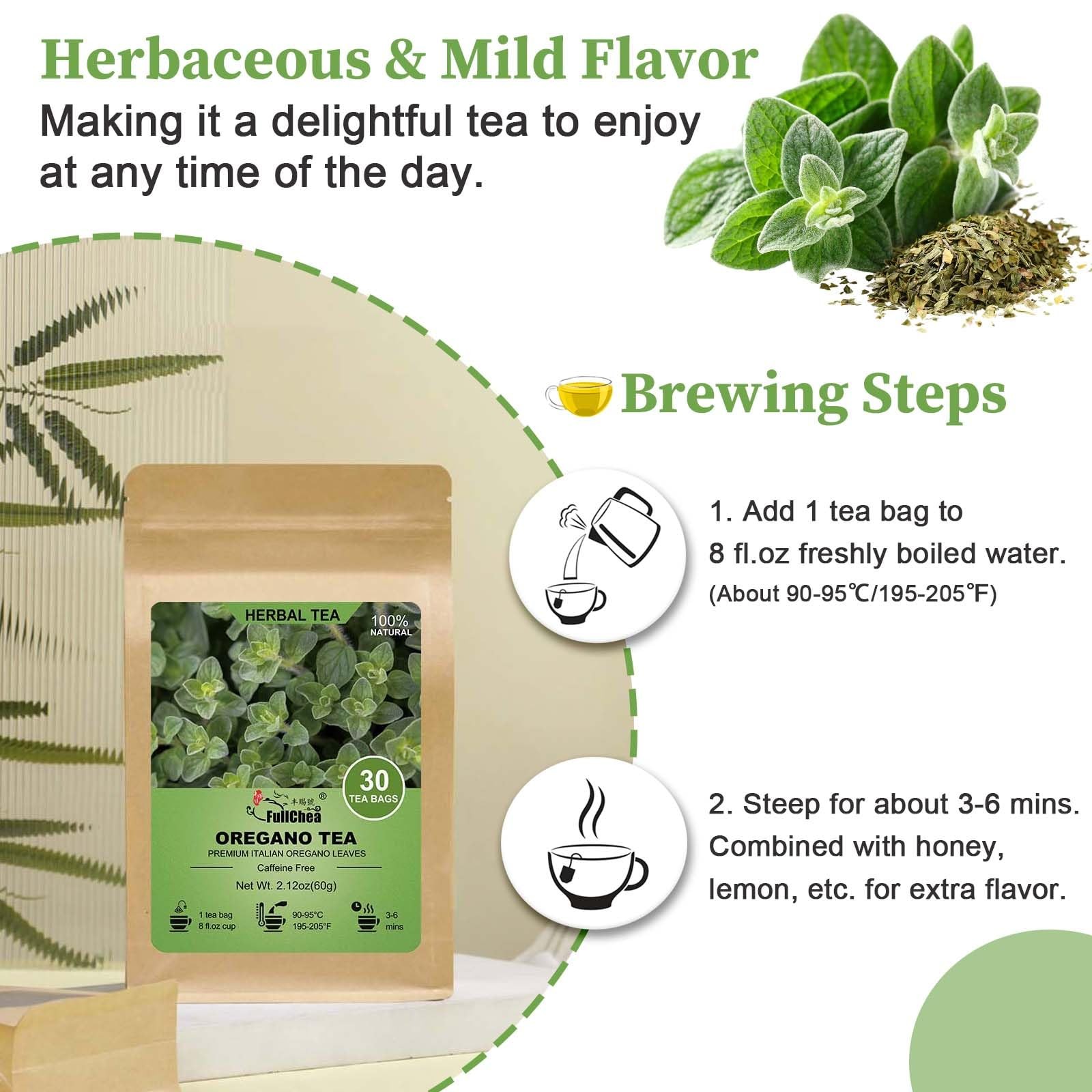 FullChea – Oregano Tea Bags, 30 Teabags, 2g/Bag – 30 Count (Pack of 1)