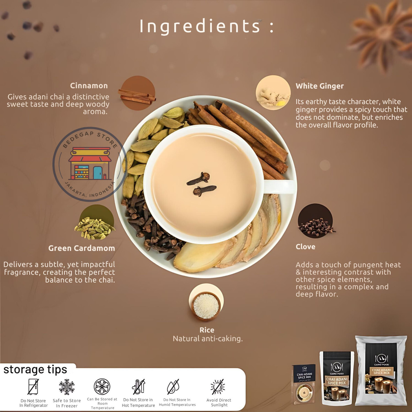 Organic Original Chai Adani Tea Spice Mix 35gr / 100gr ( WINTER DRINK)