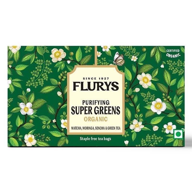 Flurys Super Green 20 Tea Bags 30 Grams