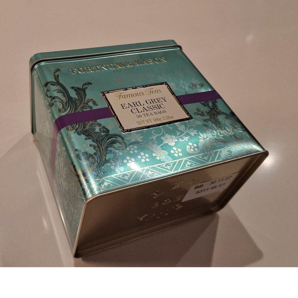 Fortnum & Mason Famous Teas Earl Grey Classic Tea Bags 50 Pack 100 g Tin