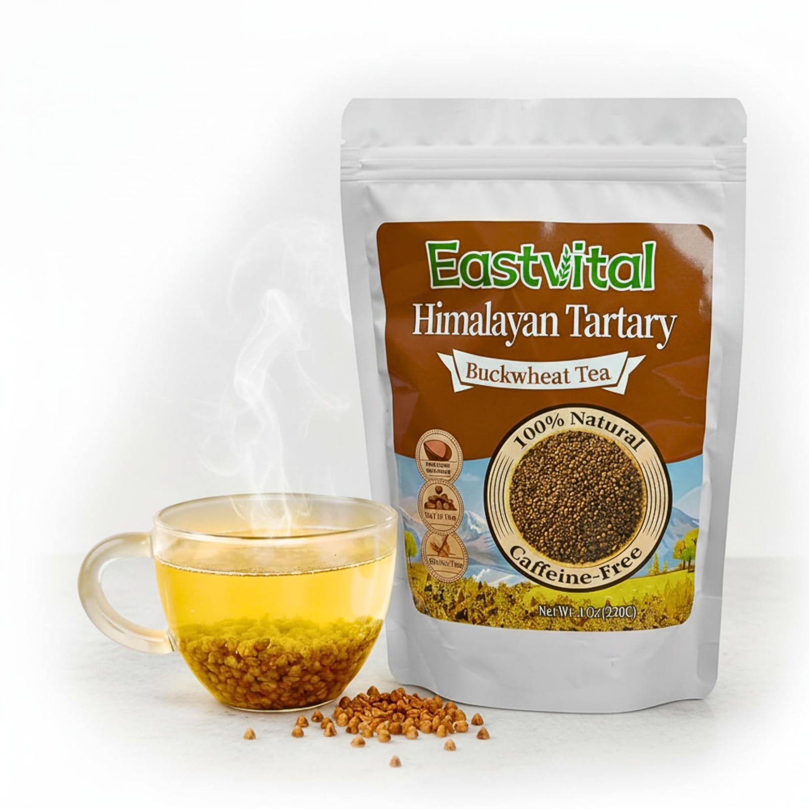 Himalayan Tartary Buckwheat Tea 220g – Caffeine & Sugar Free Roasted Buckwhea…