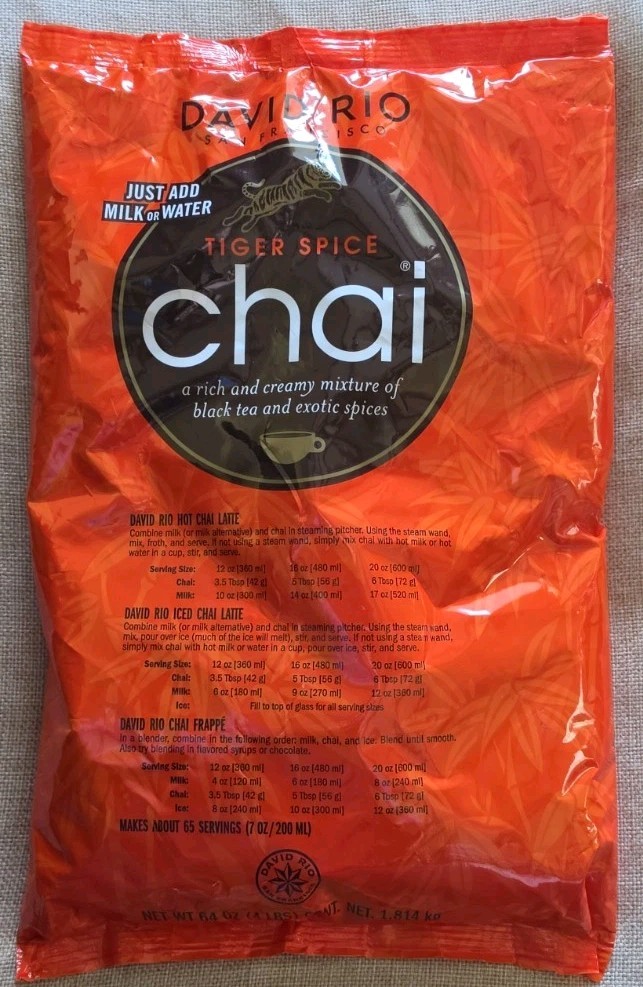 David Rio Food Service Bag Tiger Spice Chai, 4 lb (1.8 kg)