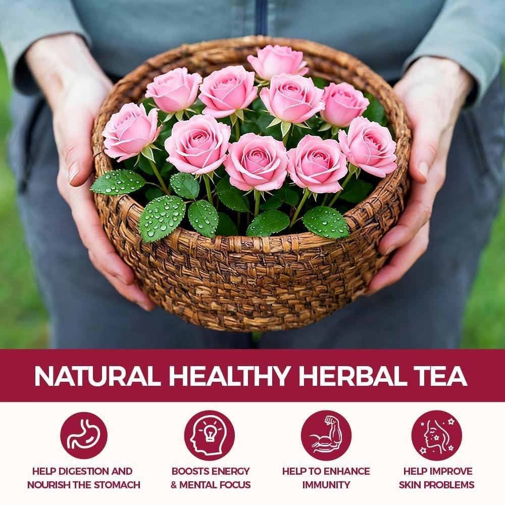 4.23oz/120g Premium Rose Tea Loose Leaf 100% Natural Food Grade Dried Rose B…