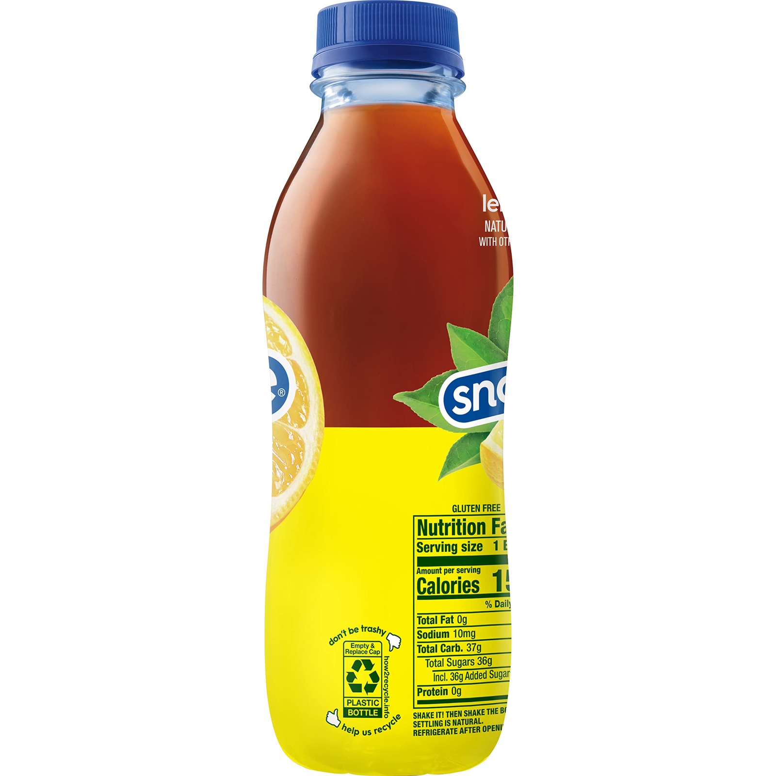 Snapple Lemon Tea 16 Fl Oz Pack of 12 All Natural Gluten Free Refreshing Flavor
