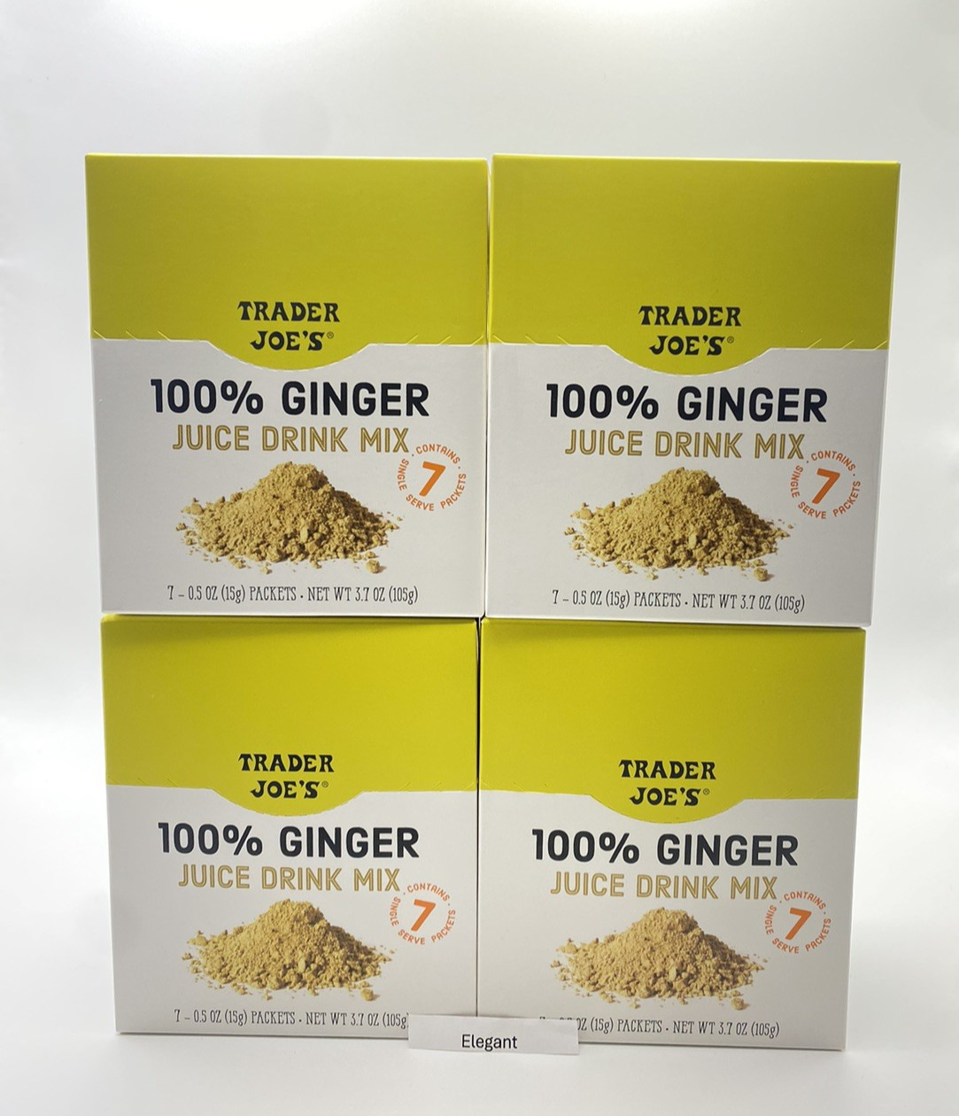 4 Pack Trader Joe’s 100% Ginger Juice Drink Mix 7 Each Total 28 Packets EXP 2028