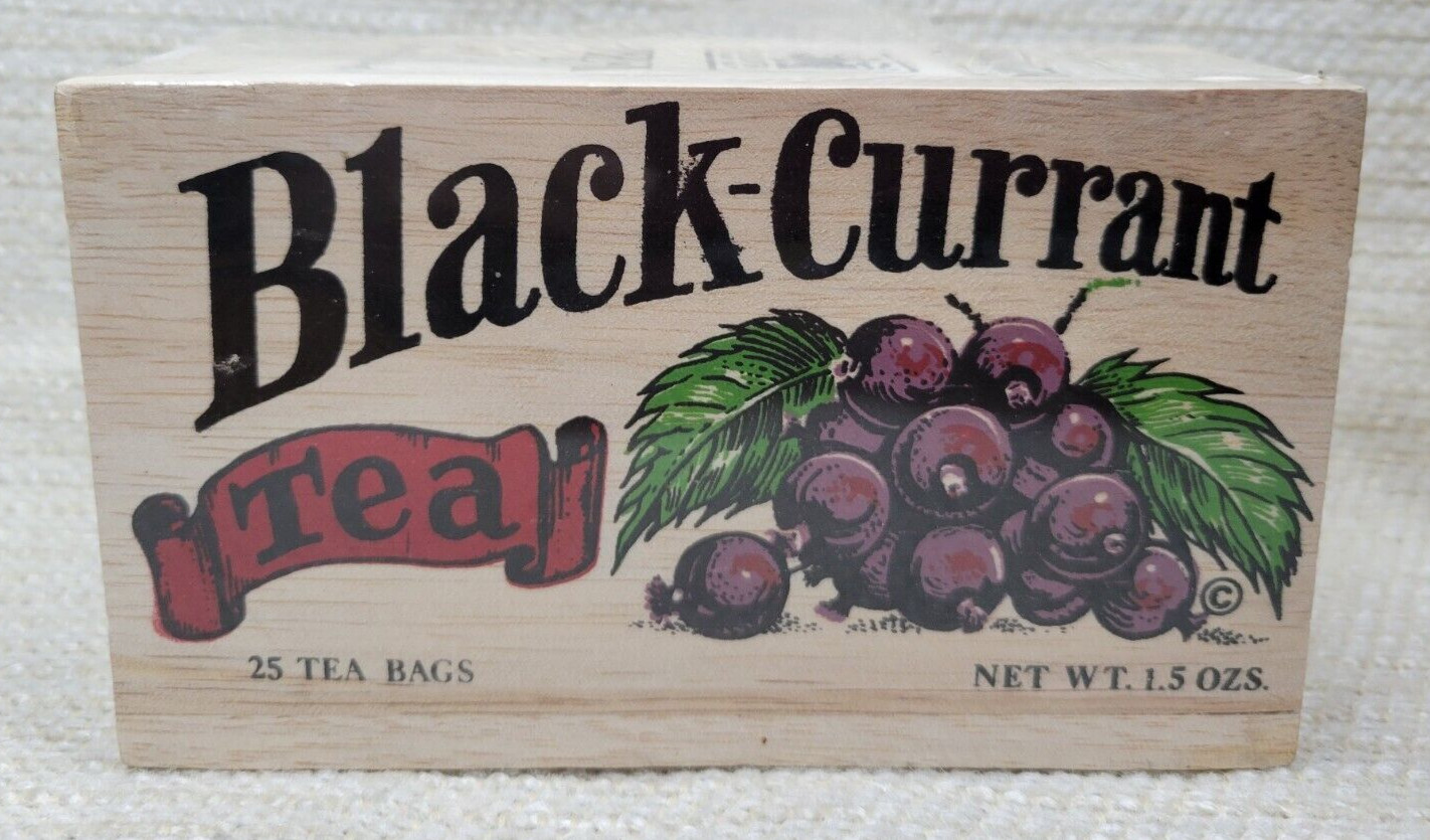 2 New Kevton Vintage Ceylon Tea Wood Boxes Apple & Black Current 240767
