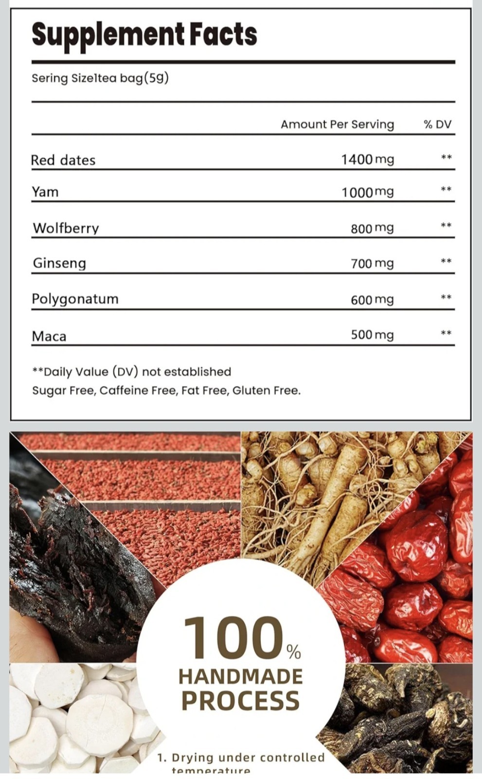 2 Veyorra 60 Ginseng Tea Bags SIX TREASURES Kidney Liver Health Energy Vitality