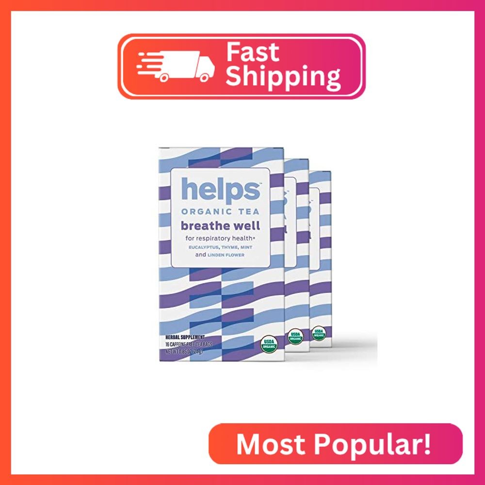 HELPS TEAS | Helps Breathe Well Tea | Organic herbal blend of Eucalyptus, Thyme,