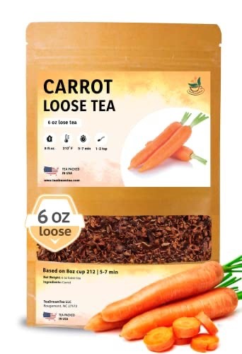 Carrot Herbal Tea- Loose Leaf, Nutrient-Packed Brew for Vitality/ TeaDreamTea