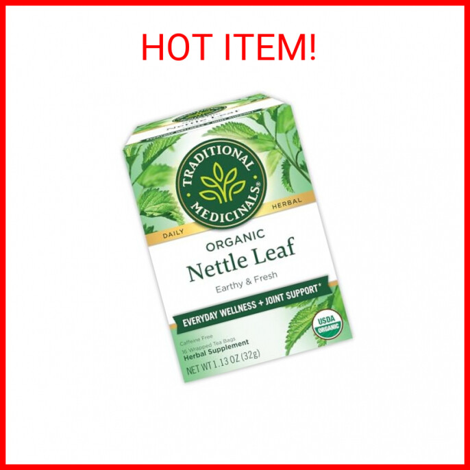 Traditional Medicinals Tea, Organic Nettle Leaf, Supports Joint Health, 16 Tea B