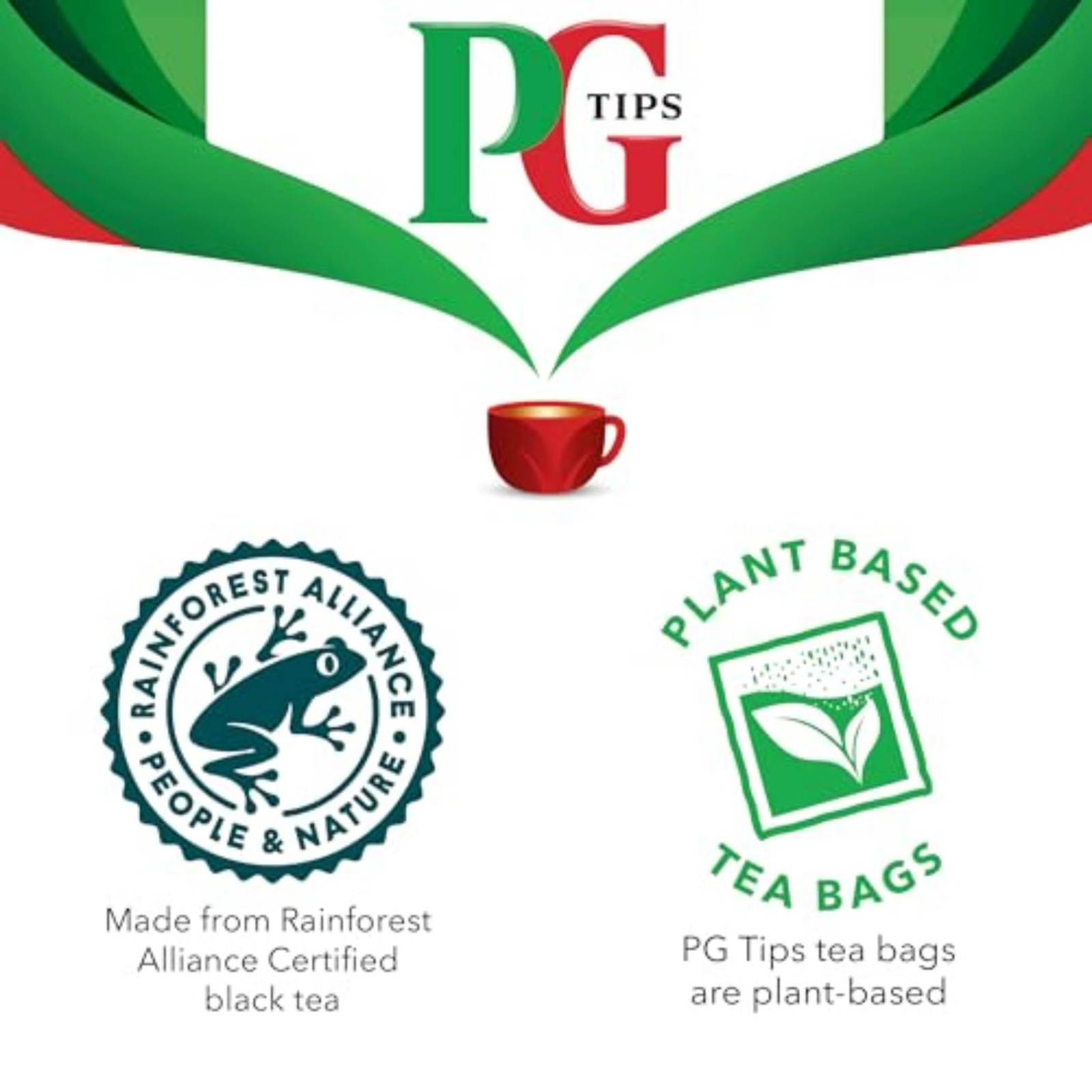 PG Tips Pyramid Black Tea Bags 40 Count British Blend Rainforest Certified