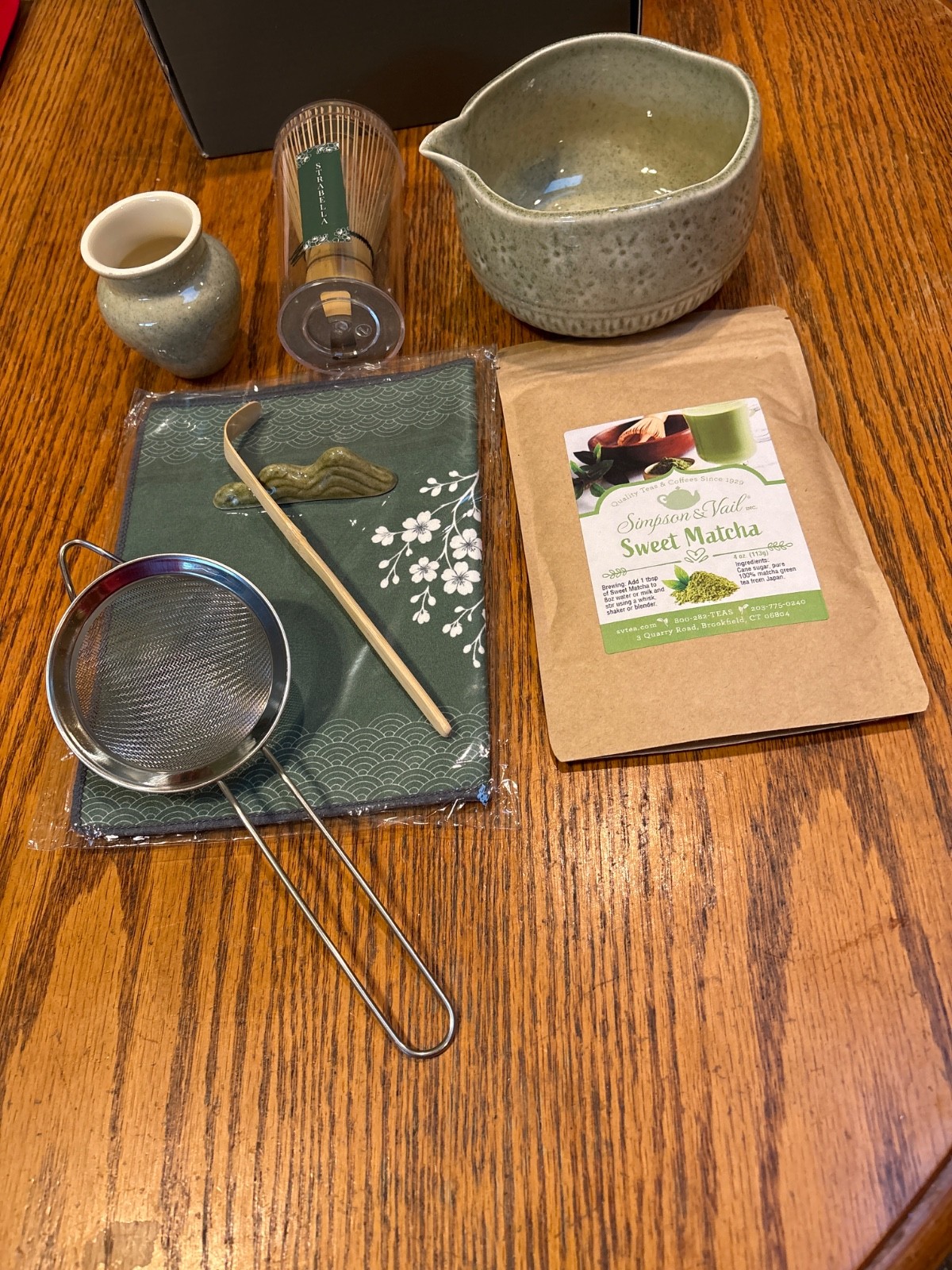 7-Piece Japanese Matcha Whisk Set Ceremonial Grade Bowl With Spout Bamboo Whisk