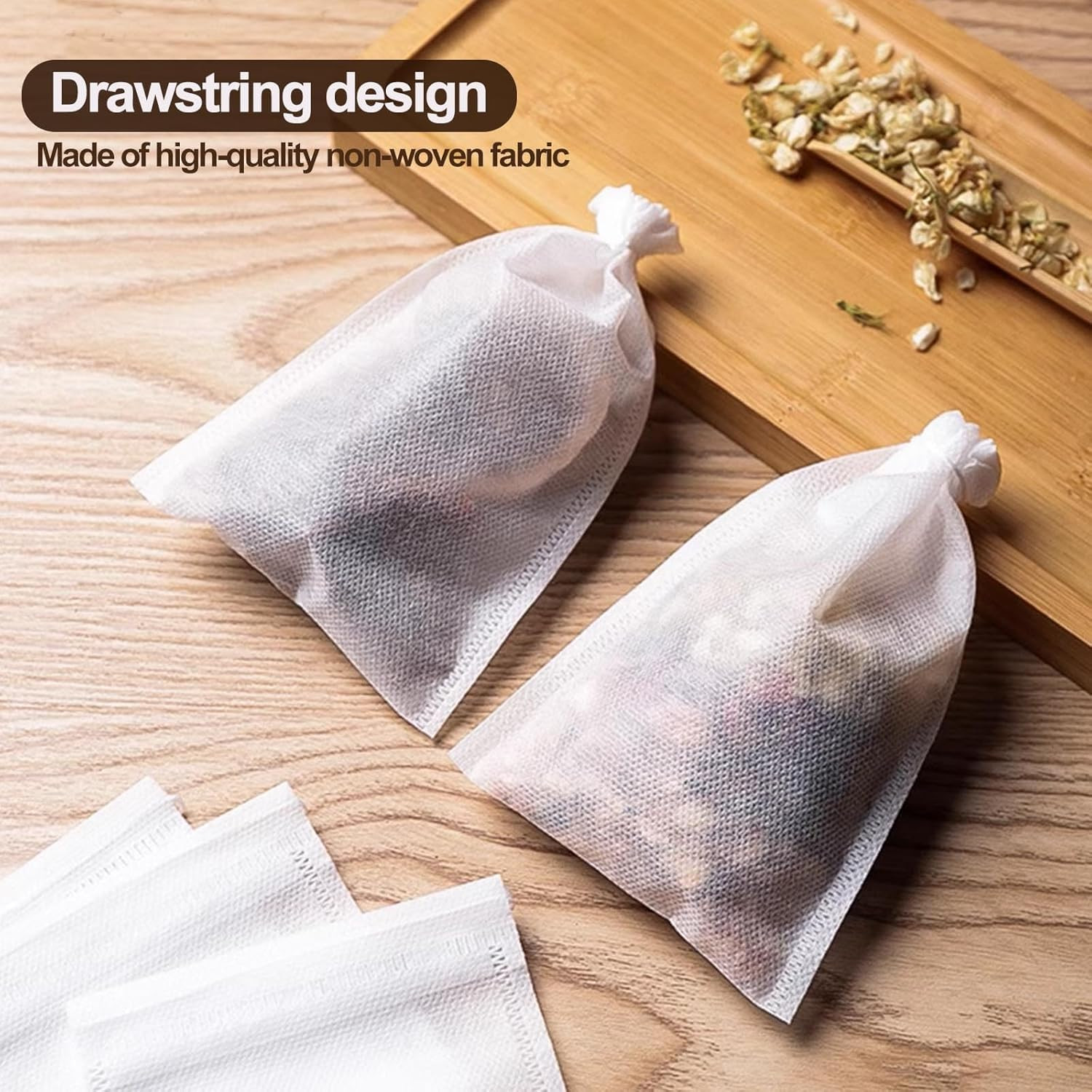 100pcs Tea Bags Empty Tea Filter Bags Ground Coffee Bags Safe and Natural Materi