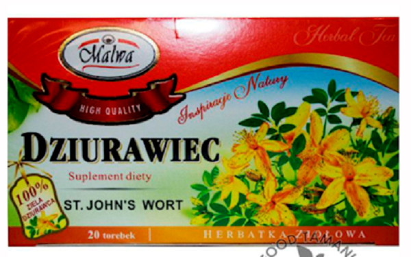 MALWA FRUIT HERBAL TEA DZIURAWIEC ST JOHNS WORT NO CAFEINE 20 Bags POLAND
