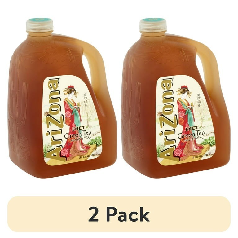 2 Bottles of 128 oz, Arizona Iced Tea, Diet Green Tea