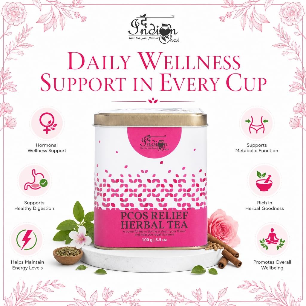 The Indian Chai PCOD Relief Herbal Tea 100g | Spearmint Blend