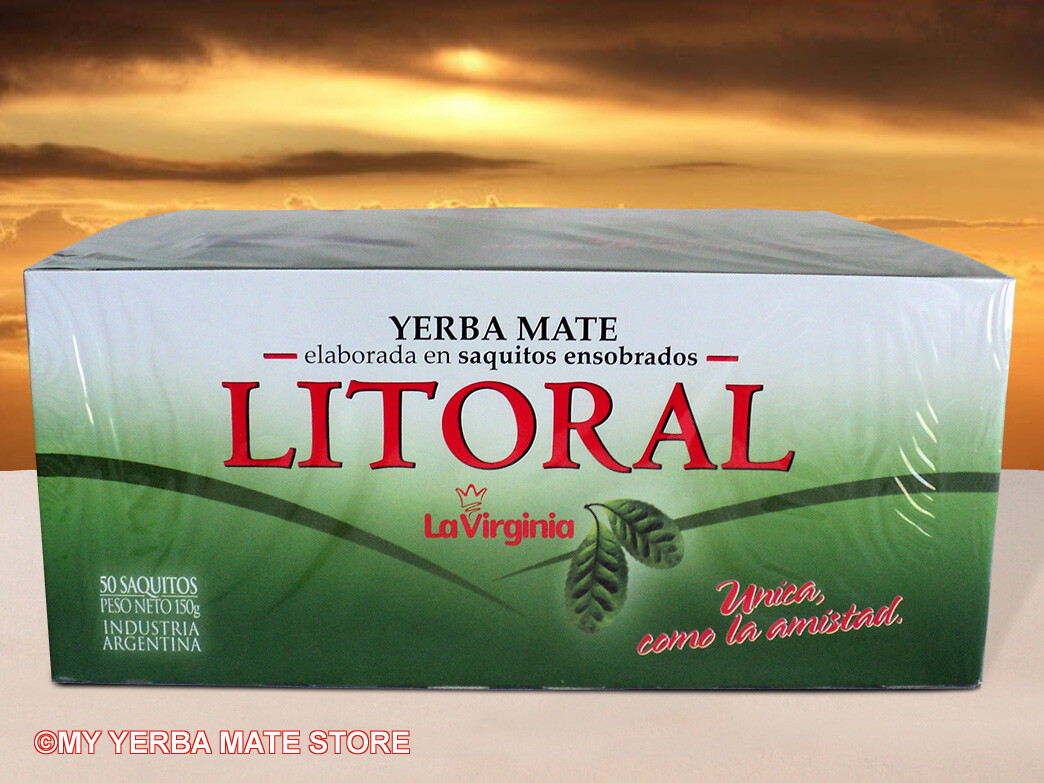 Yerba Mate – 50 Tea Bags – La Virginia Litoral – Mate Cocido – Free Shipping