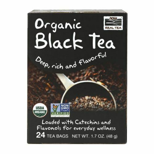 Boldly Black Tea Organic 25 Bags By Now Foods