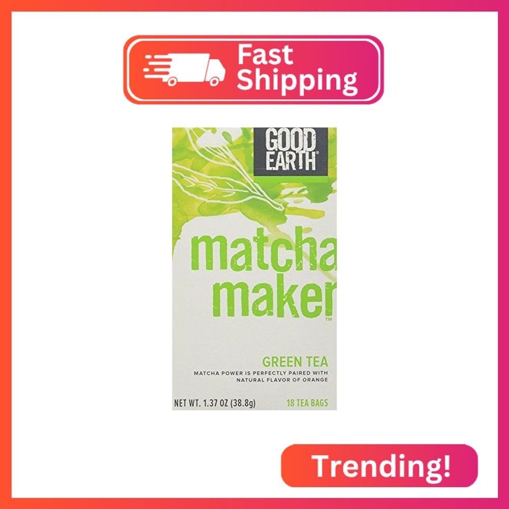 Good Earth 216930 Super Green Tea, Matcha Maker Green Tea – 18 Ct. Box