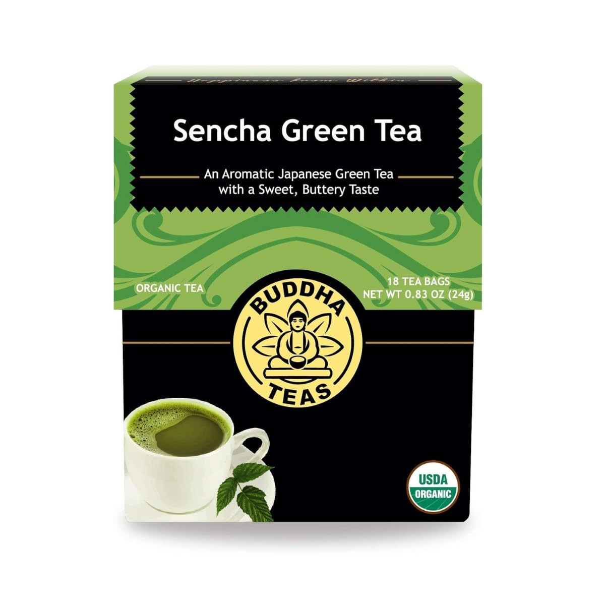 Organic Sencha Green Tea Bags – Antioxidant-Rich, Caffeinated, Non-GMO (18)