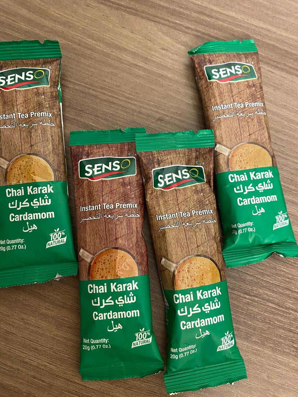 Karak Tea Chai Cardamom Instant Senso Sticks 20 Gram 8 Pieces Premix شاي كرك