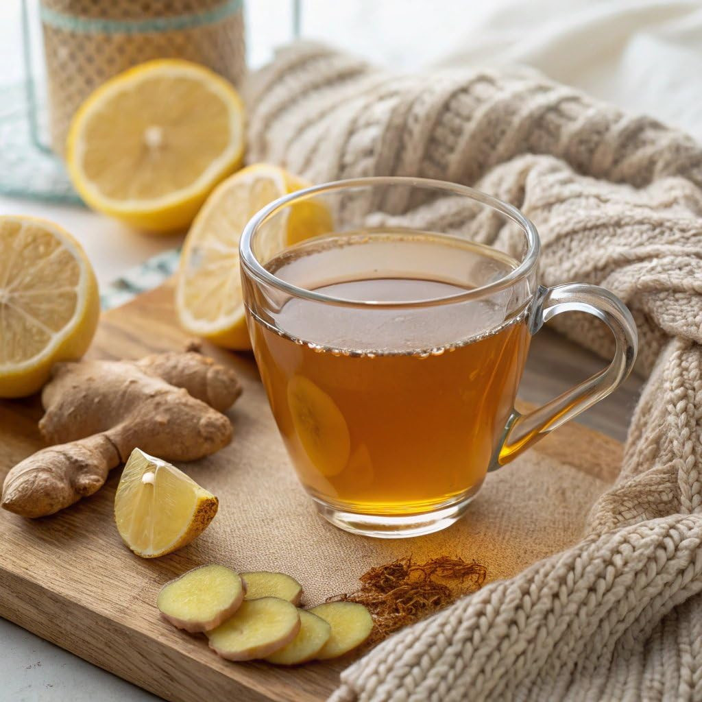 Honey Ginger Instant Tea Powder 2-Pack with Ginger Extract & Real Honey, Caffein