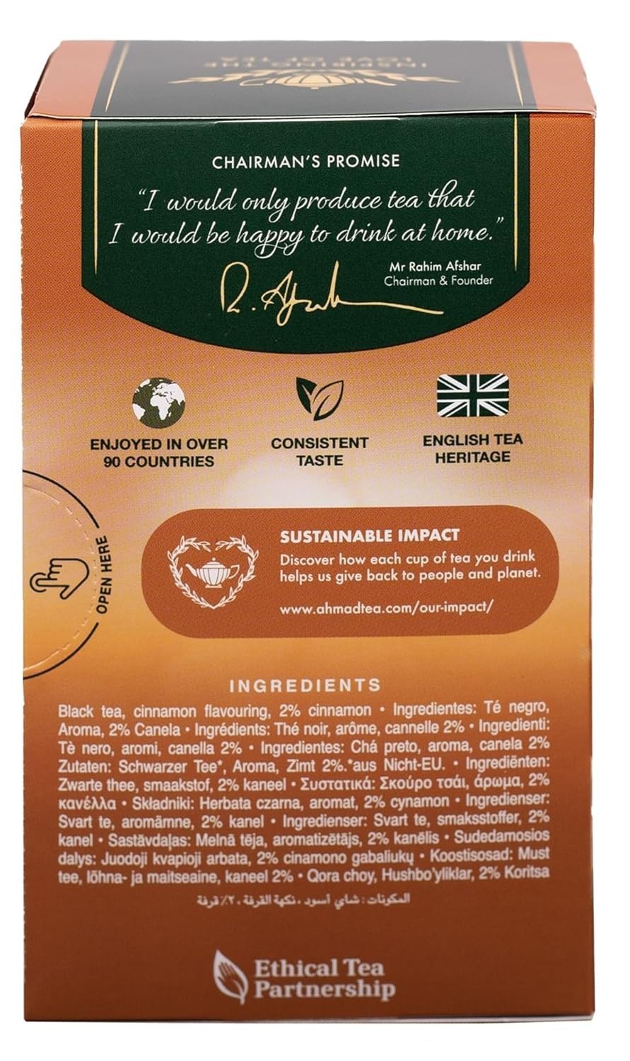 20 Count Gluten Free Cinnamon Haze Black Tea – Naturally Caffeinated & Healthy