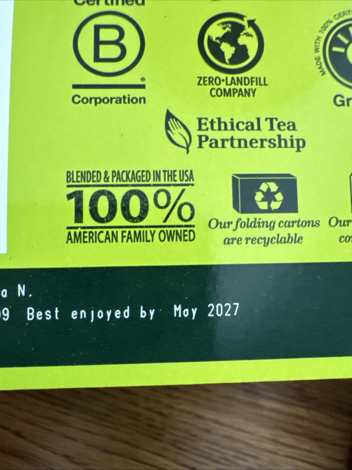 Bigelow Organic Decaf Green Tea 240 Tea Bags – 6 Packs of 40 Count Exp 5/27+