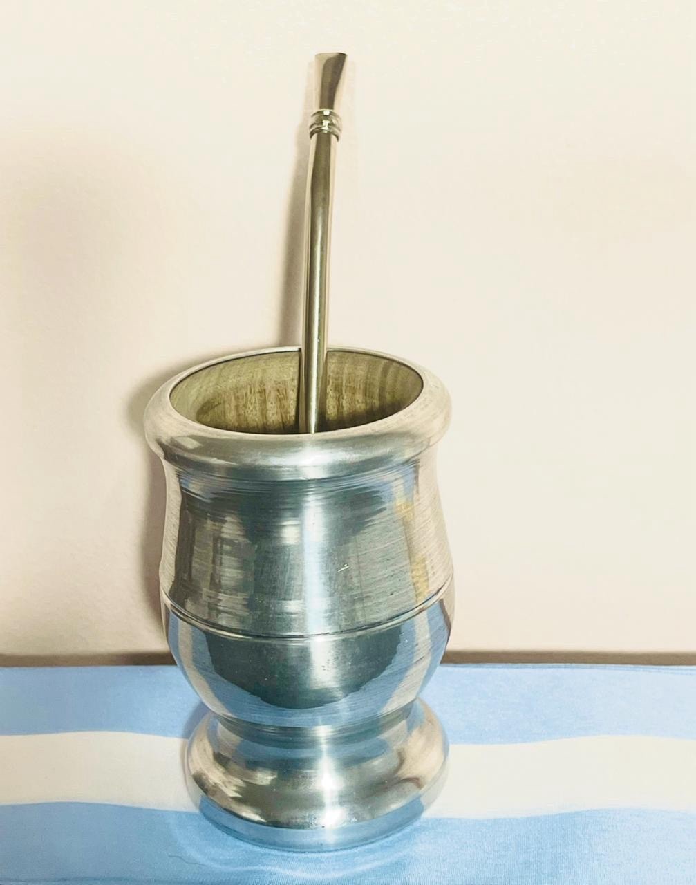 Mate cup yerba argentino (Palo Santo) + bombilla straw