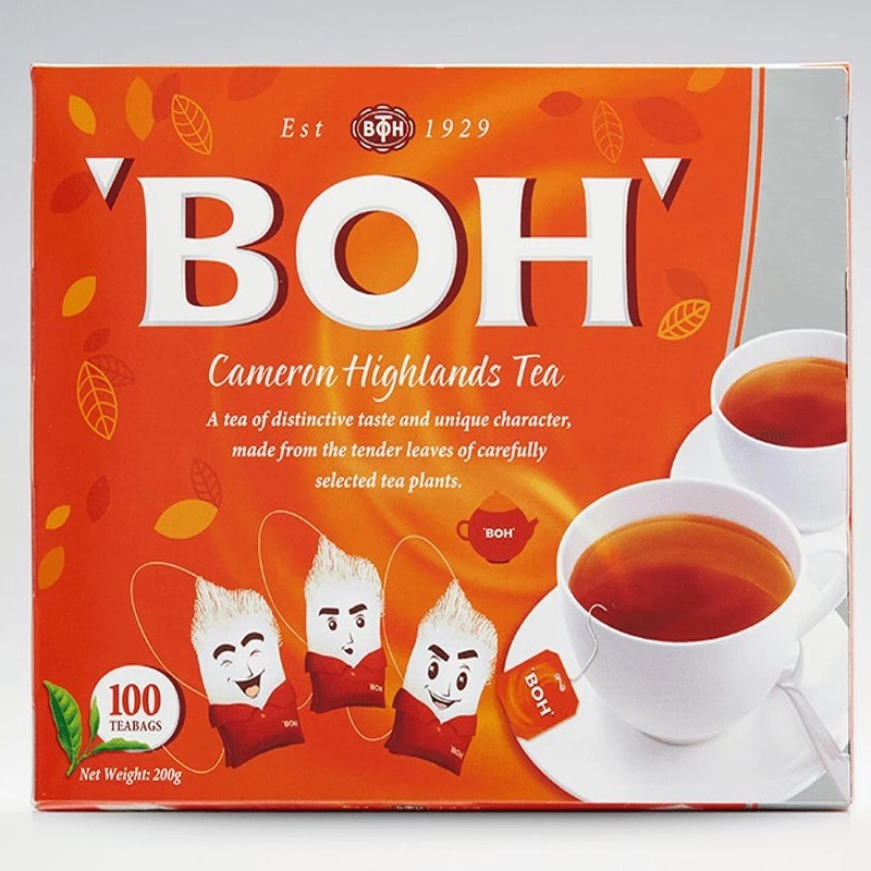 BOH Plantation Cameron Highlands TEA 100 Bags Malaysia Tea Bags Cameron Beverage