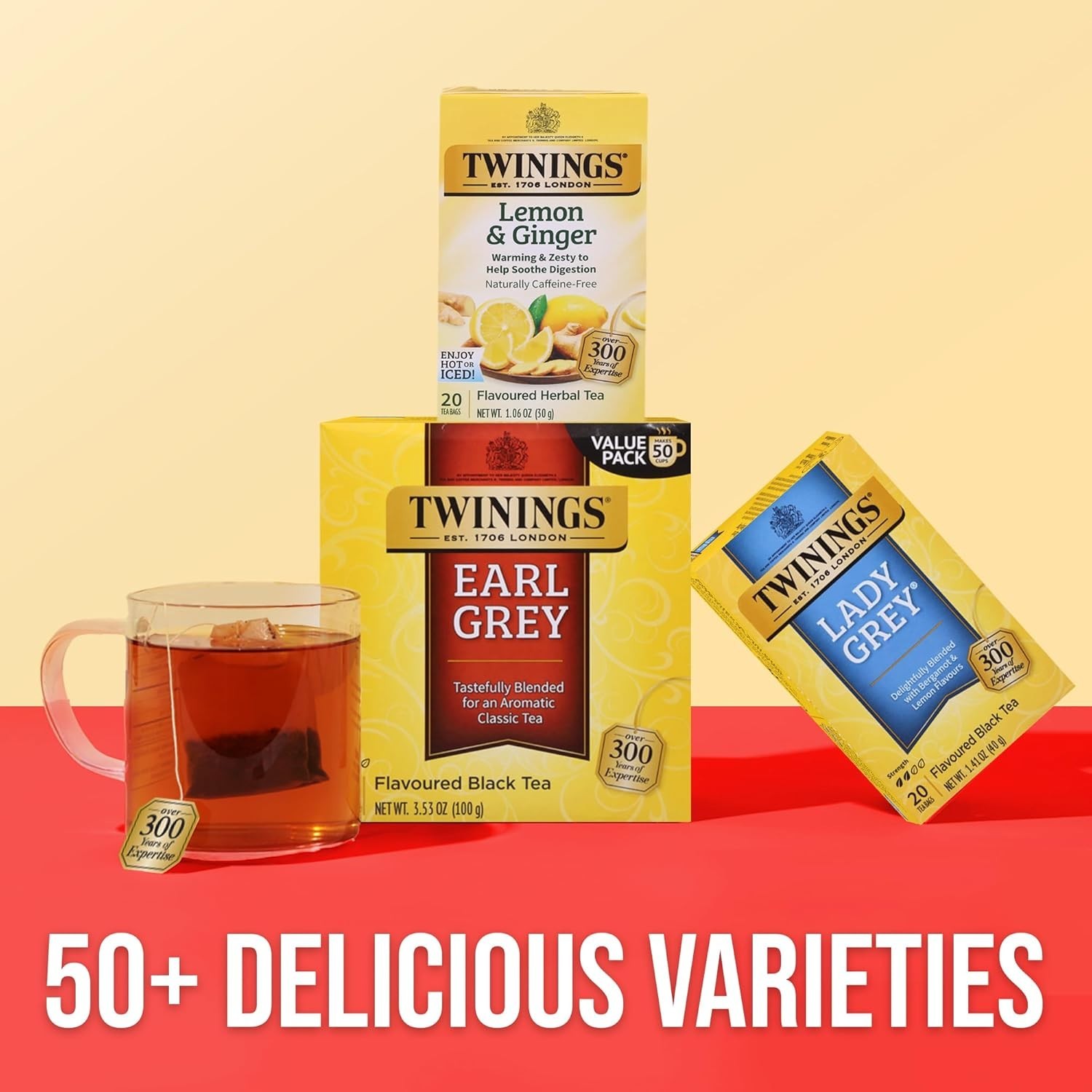 Elegant Earl Grey Black Tea – 50 Count Packs of 6, Infused with Bergamot Flavor