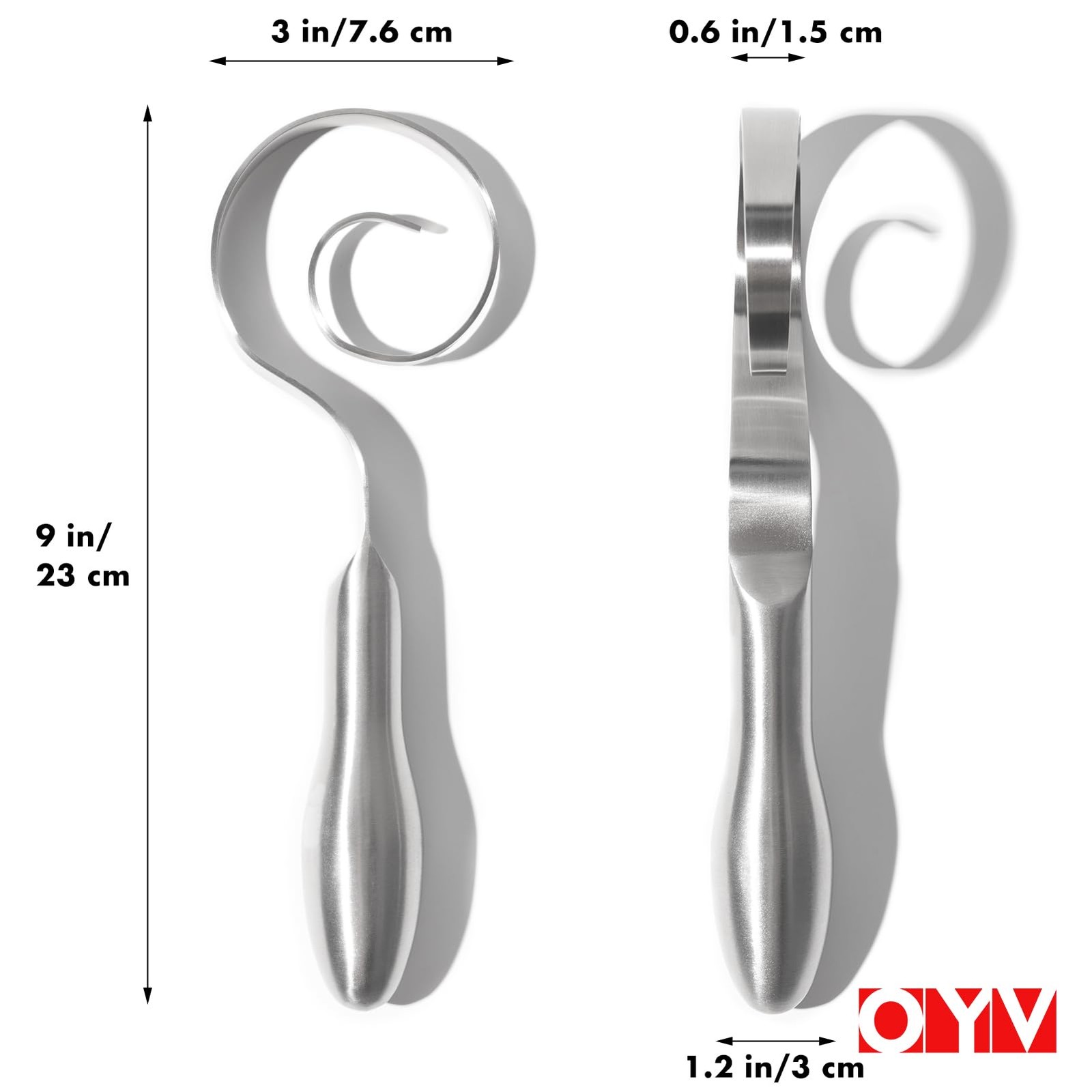 OYV Seamless Dough Whisk, 18/10 Stainless Steel 9-inch, Platinum Silver